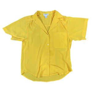 Christian Dior Women’s Dress Shirt – Vibrant Yellow – Size 6